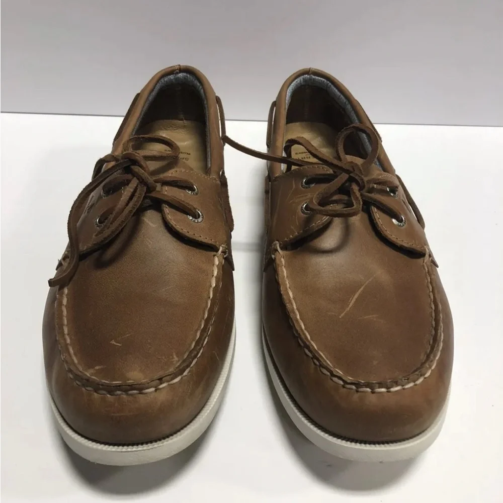 Sperry 2-Eye Plushwave Mens Boat Shoe Tan Size 10.5 W